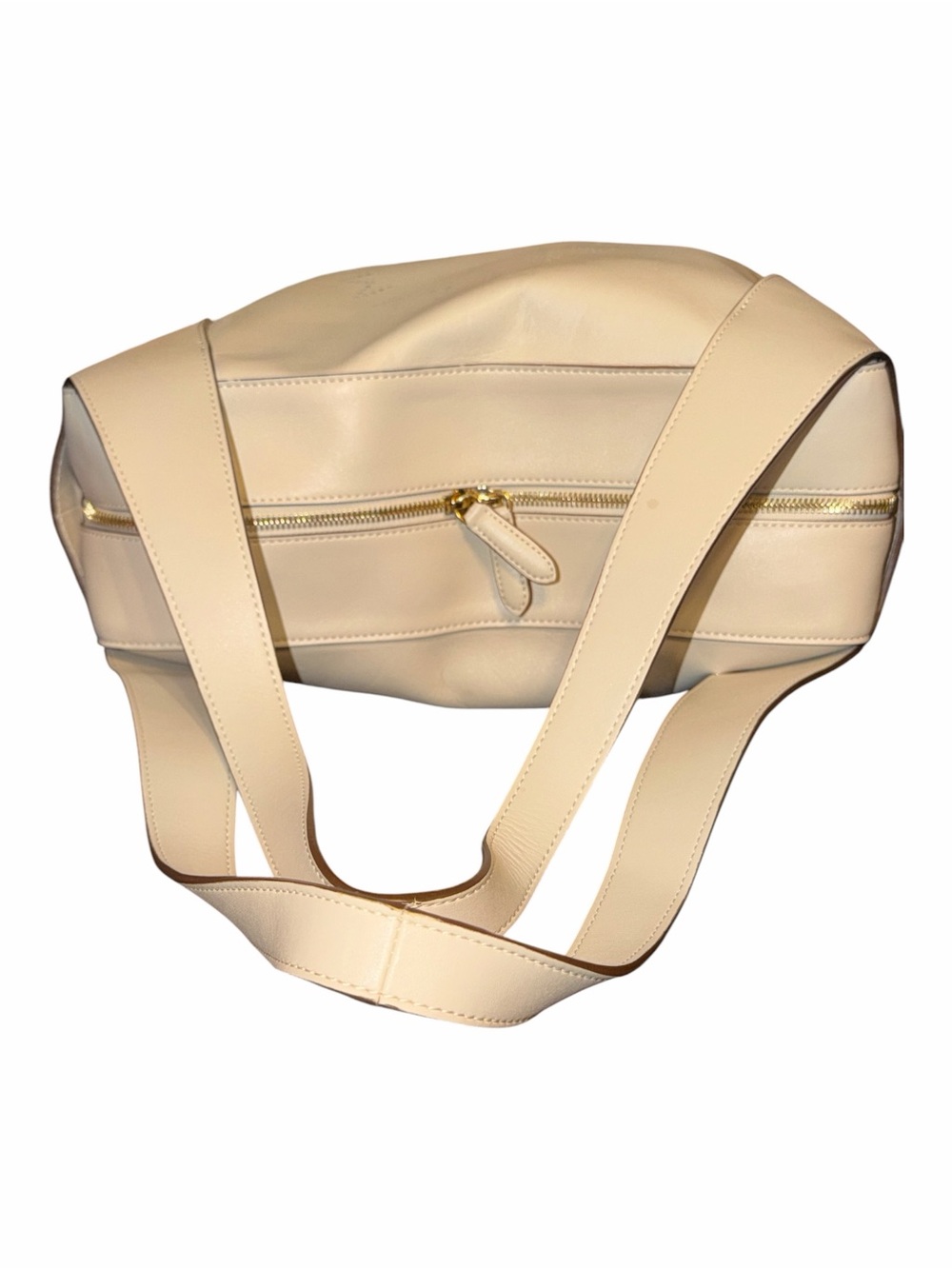 Authentic Stella McCartney Perforated Circle Logo Zip-Top Shoulder Bag - Cream - Picture 6 of 9